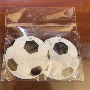 Soccer ball earrings